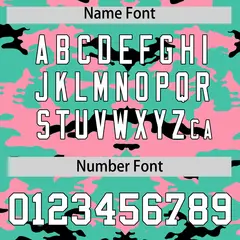 Bright Green Light Pink Black Camo Sleeveless Baseball Jersey 4