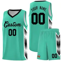 Bright Green Mosaic Gradient Basketball Jersey