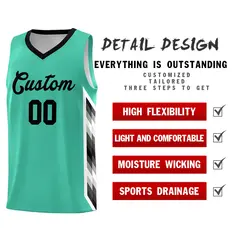 Bright Green Mosaic Gradient Basketball Jersey 2