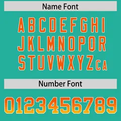Bright Green Orange and Gold Gradient Sides Football Jersey 4