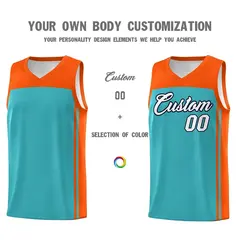Bright Green Orange Classic Sets Basketball Jersey 3