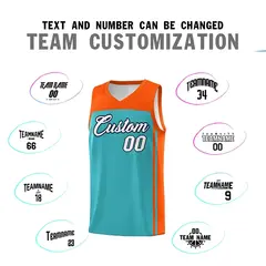Bright Green Orange Classic Sets Basketball Jersey 4