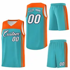 Bright Green Orange Classic Sets Basketball Jersey 6
