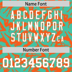 Bright Green Orange Graffiti Pattern Baseball Jersey 4