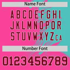 Bright Green Pink Ink Pattern Authentic Baseball Jersey 4