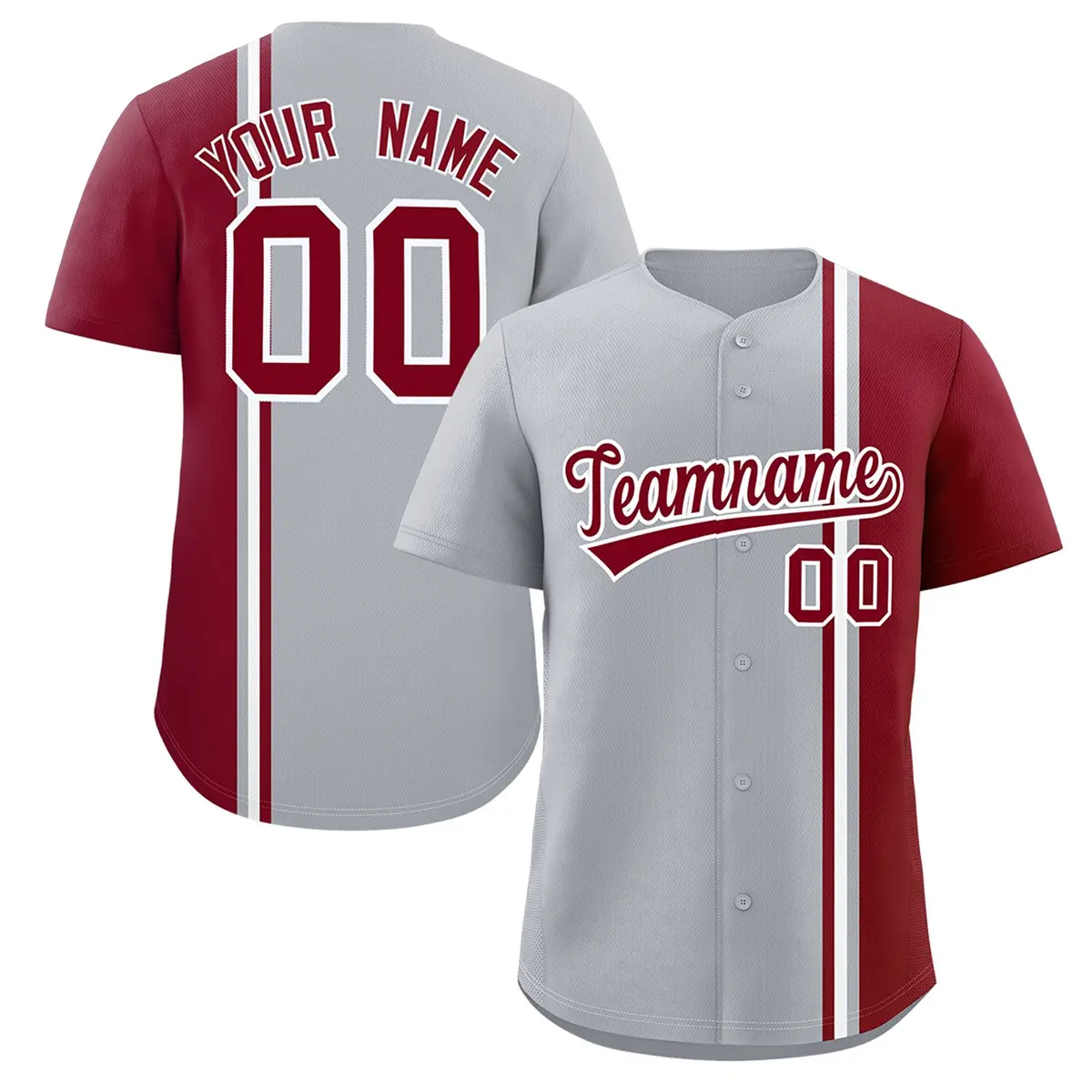 Bright Green Pink-White Color Block Baseball Jersey