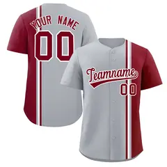 Bright Green Pink-White Color Block Baseball Jersey 1