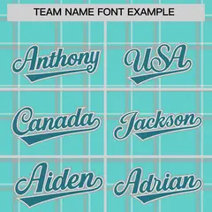 Bright Green Plaid Authentic Baseball Jersey 3