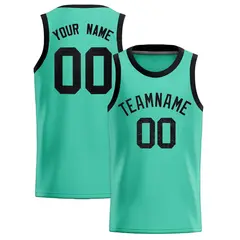 Bright Green Sequined Trim Athletic Basketball Jersey 1