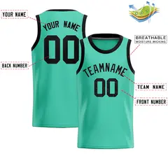 Bright Green Sequined Trim Athletic Basketball Jersey 2