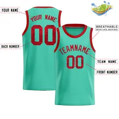 Bright Green Sequined Trim Athletic Basketball Jersey 2