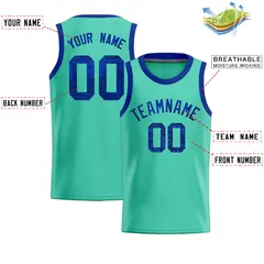 Bright Green Sequined Trim Athletic Basketball Jersey 2
