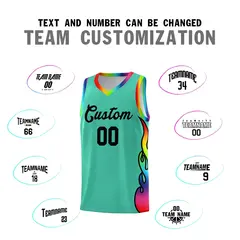 Bright Green Side Flame Basketball Jersey for Teams 4