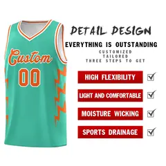 Bright Green Side Lightning Graffiti Basketball Jersey 2
