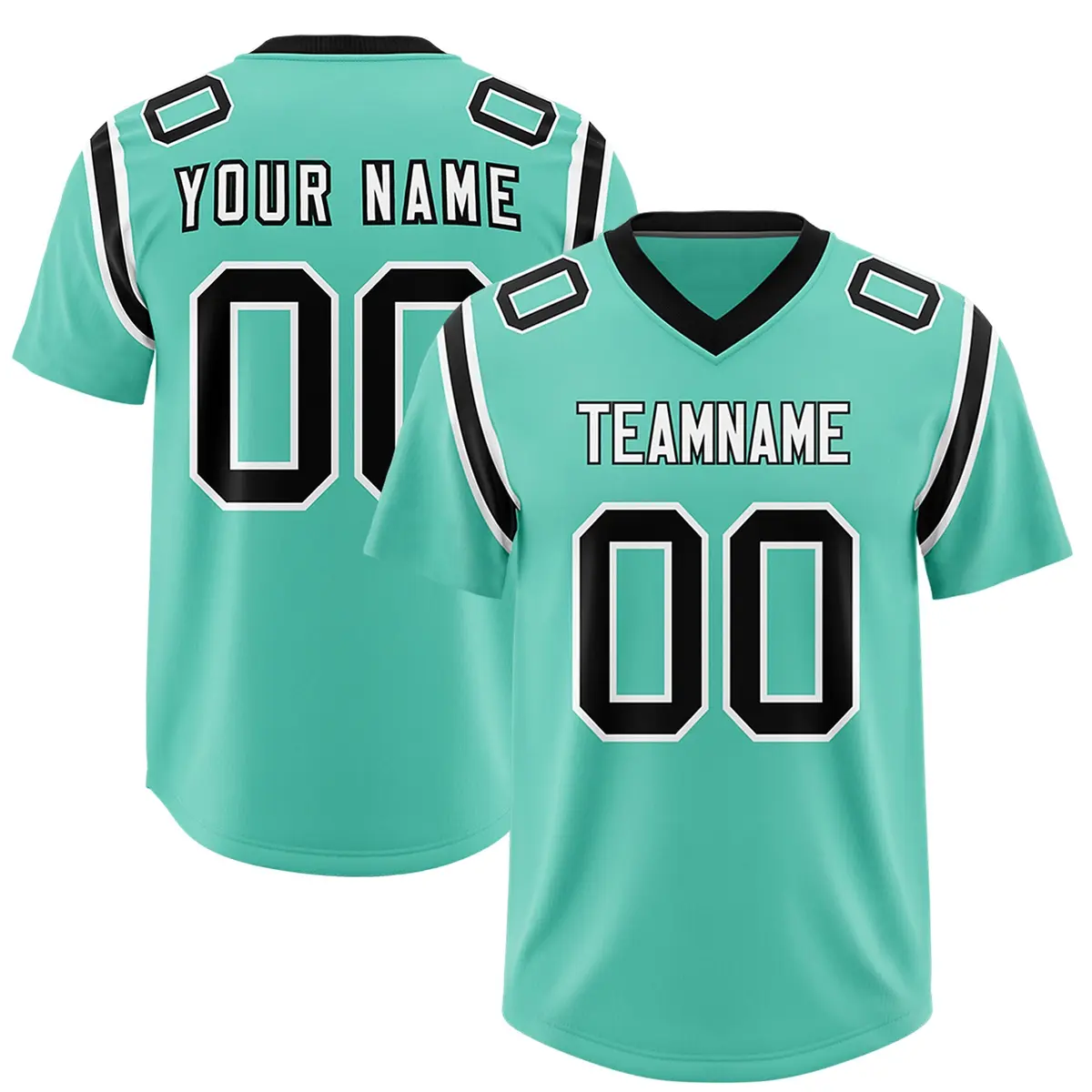 Bright Green Two-Tone Shoulder Cut Authentic Football Jersey