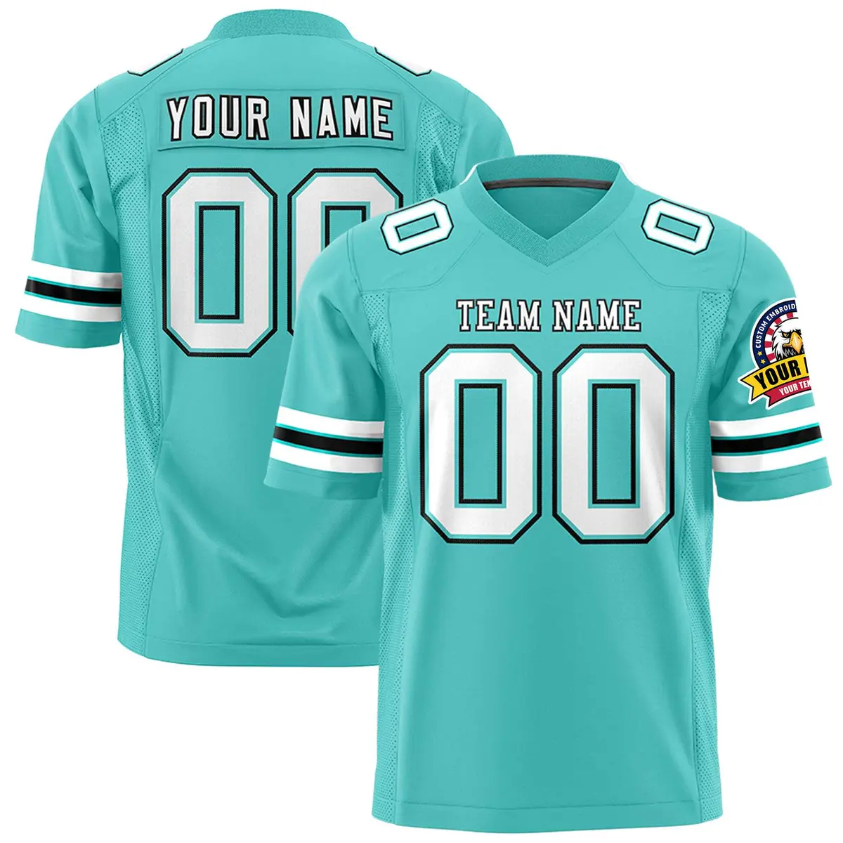 Bright Green White-Black Classic Authentic Football Jersey