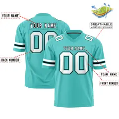 Bright Green White-Black Classic Authentic Football Jersey 2