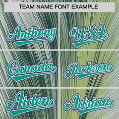 Bright Green White Fluid Feather Graffiti Baseball Jersey 3