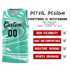 Bright Green White Graffiti Fluids Basketball Jersey Sets 2