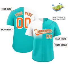 Bright Green White Half Gradient Authentic Baseball Jersey 2