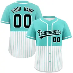Bright Green White Half Stripe Authentic Baseball Jersey