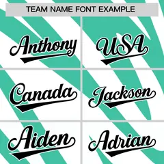Bright Green White Tiger Stripe Gradient Animal Print Baseball Jersey 3