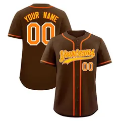 Brown Baseball Jersey 1