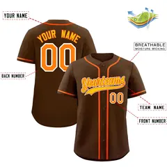 Brown Baseball Jersey 2