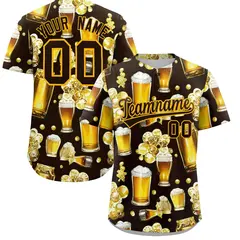 Brown Beer Day Parties Baseball Jersey