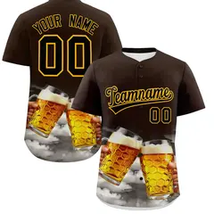 Brown Beer Day Parties Baseball Jersey