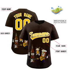 Brown Beer Day Parties Baseball Jersey 2