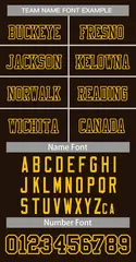 Brown Black-Gold Classic Style Authentic Football Jersey 5