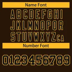 Brown Black-Gold Classic Style Hockey Jersey 4
