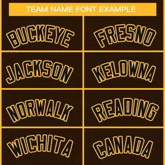 Brown Black-Gold Classic Style Hockey Jersey 3