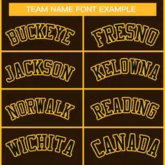 Brown Black-Gold Classic Style Hockey Jersey 3