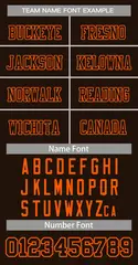 Brown Black-Orange Classic Style Football Jersey 5