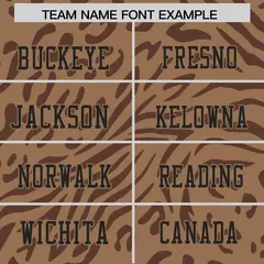 Brown Brown-Black Zebra Stripes Football Jersey 3