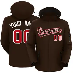 Brown Brown-Red Classic Waterproof Jacket 1