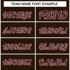 Brown Brown-White Varsity Full-Snap Letterman Jacket 5