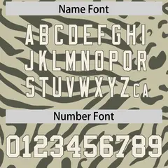 Brown Cream-Olive Zebra Stripes Football Jersey 4
