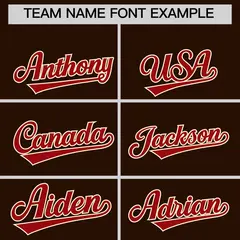 Brown Cream Red Varsity Jacket with Faux Leather Sleeves 4