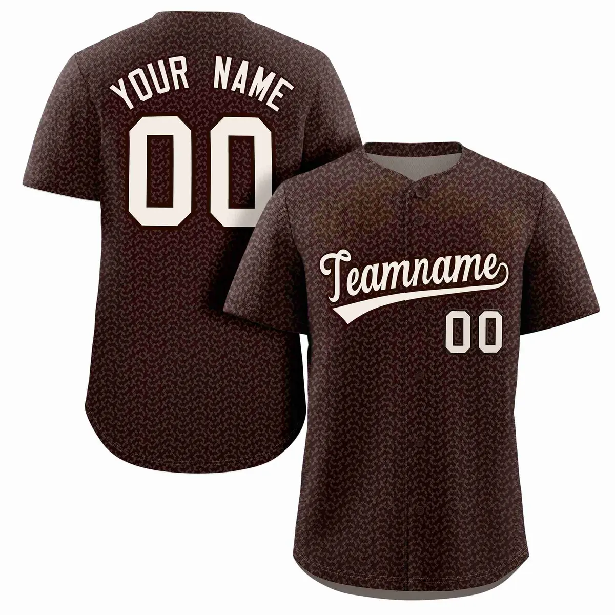 Brown Cream Texture Graffiti Baseball Jersey