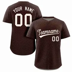 Brown Cream Texture Graffiti Baseball Jersey