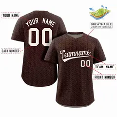 Brown Cream Texture Graffiti Baseball Jersey 2