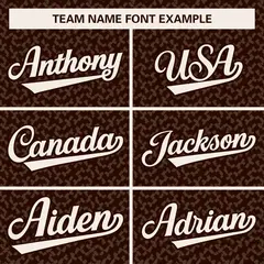 Brown Cream Texture Graffiti Baseball Jersey 3