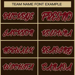 Brown Crimson-Black Classic Style Hockey Jersey 3