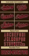 Brown Crimson-Black Classic Style Hockey Jersey 3