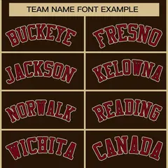 Brown Crimson-Black Classic Style Hockey Jersey 3
