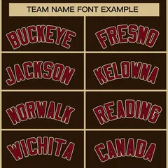 Brown Crimson-Black Classic Style Hockey Jersey 3