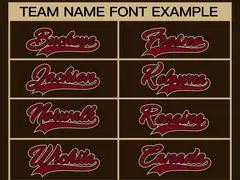 Brown Crimson-Black Classic Style Hockey Jersey 3